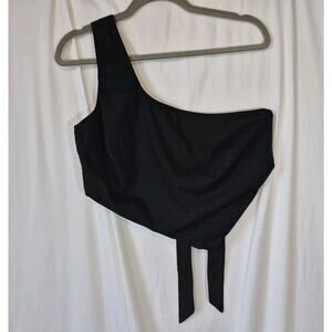 Riot Swim Black Linen Blend Top NWT XL